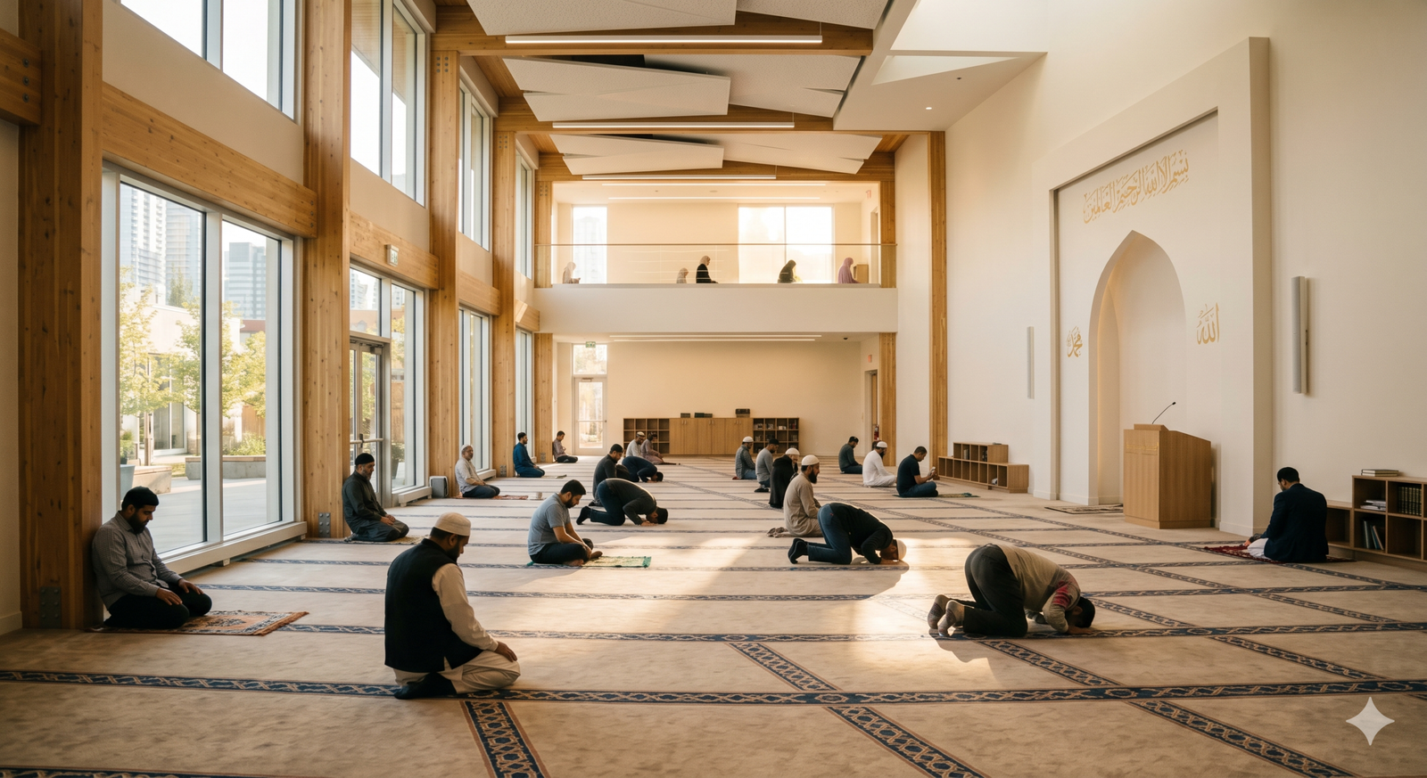 Modern Musallah prayer hall at MUMFC